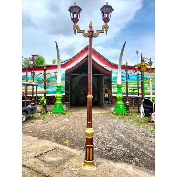 Decorative Light Poles of Ngawi Village Madiun Ponorogo