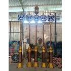 Indonesian Batik Castem Garden Light Pole 1