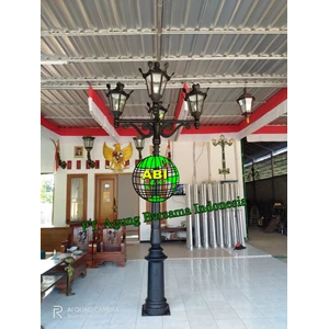 Tiang Lampu Taman Antik Double Ornament ABI Indonesia