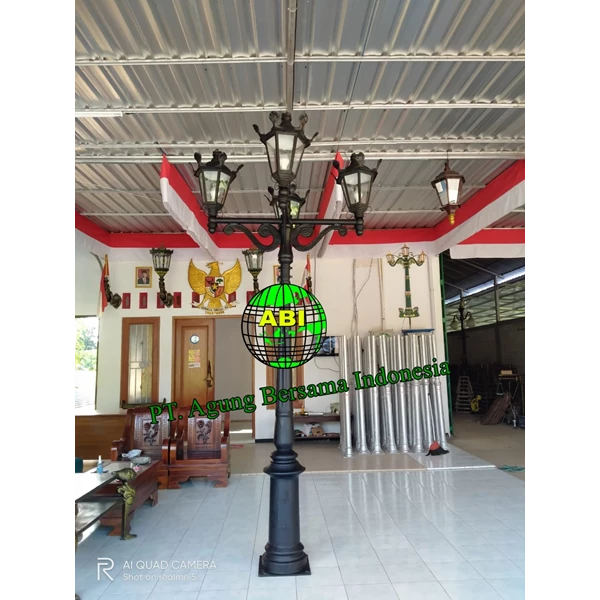 Tiang Lampu Taman Antik Double Ornament ABI Indonesia