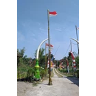 Indonesian Red and White Heritage Bedera Pole 1
